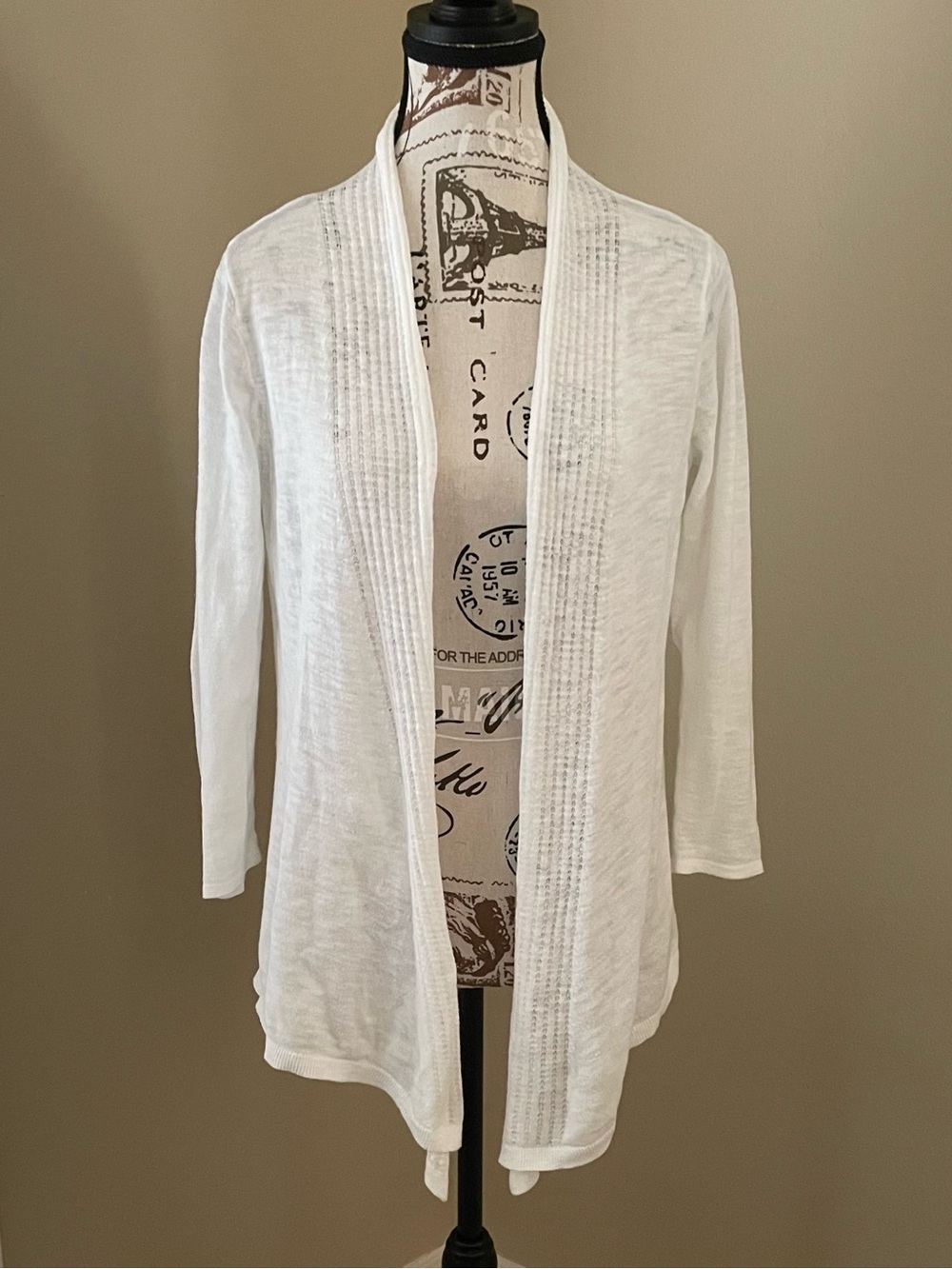 Gap White Open Front Cardigan